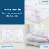 Unicorn 100% Cotton Flannel Sheet Set