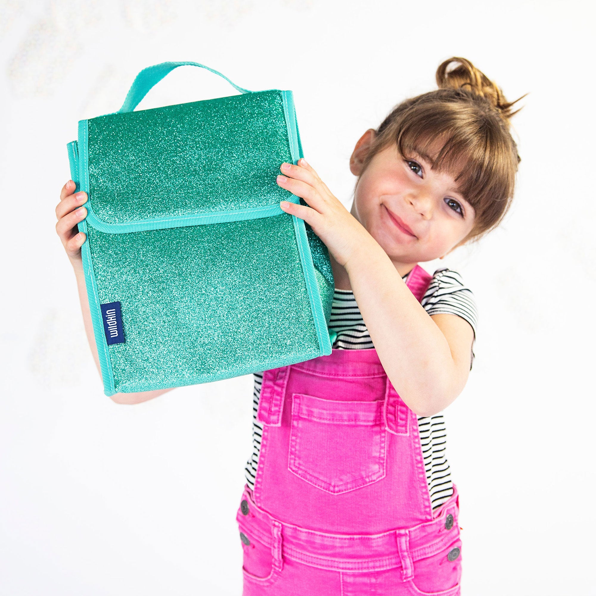 Blue Glitter Lunch Bag