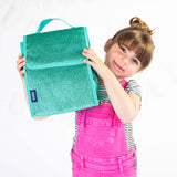 Blue Glitter Lunch Bag