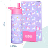 Unicorn 18 oz Steel Water Bottle