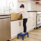 Slatted Step Stool - Navy Blue