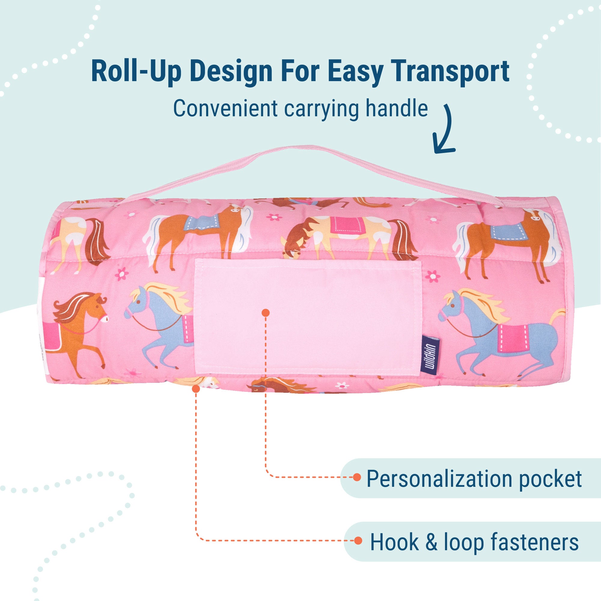 Horses Microfiber Toddler Nap Mat