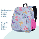 Butterfly Garden Blue 12 Inch Backpack