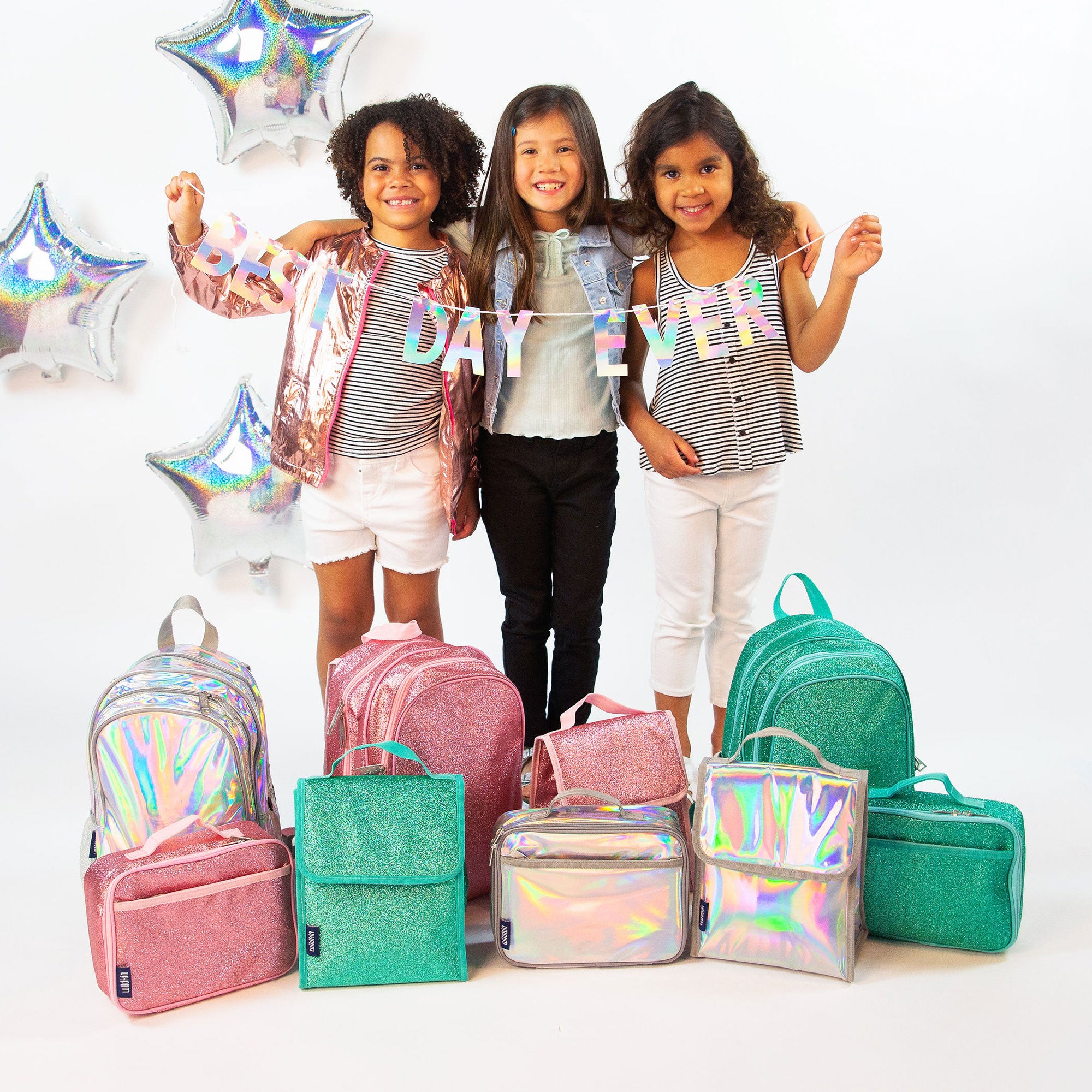 Pink Glitter Lunch Bag