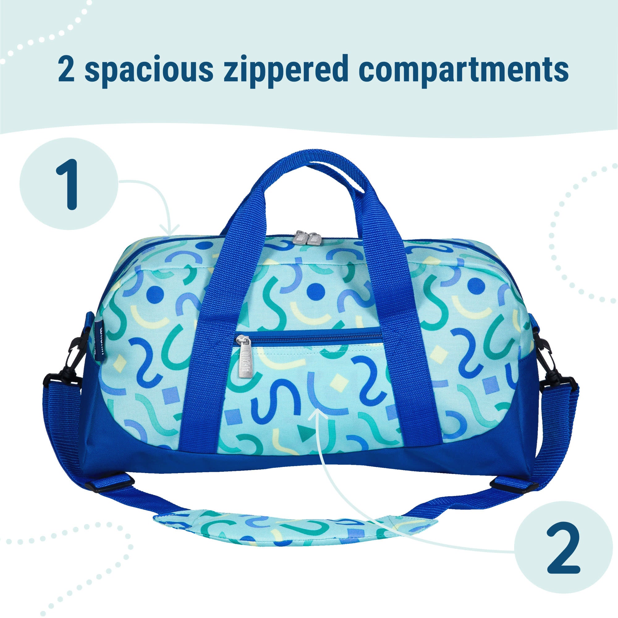 Confetti Blue Overnighter Duffel Bag