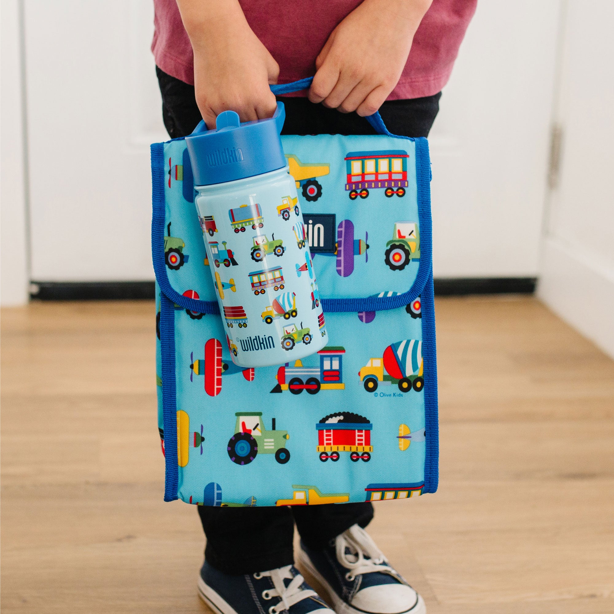 Trains, Planes & Trucks 14 oz Steel Water Bottle