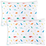 Jurassic Dinosaurs 100% Cotton Flannel Pillow Cases - 2 pack