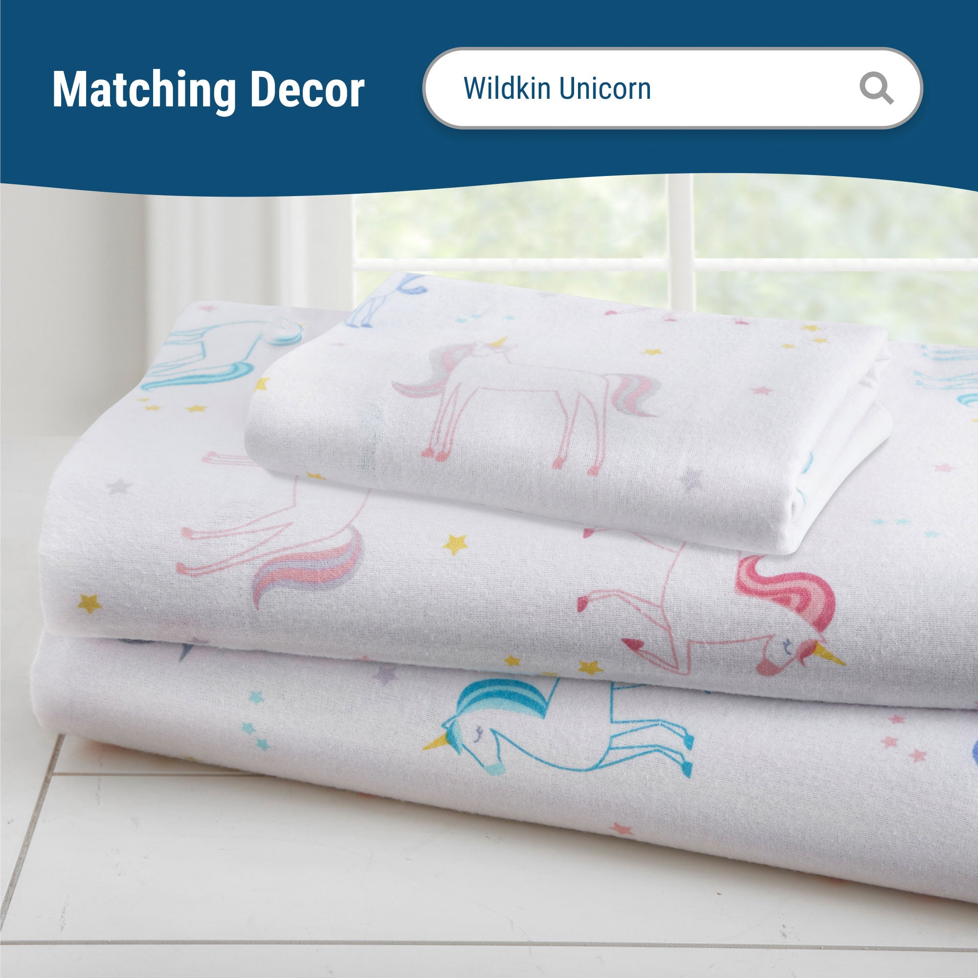 Unicorn 100% Cotton Flannel Pillowcase - Standard
