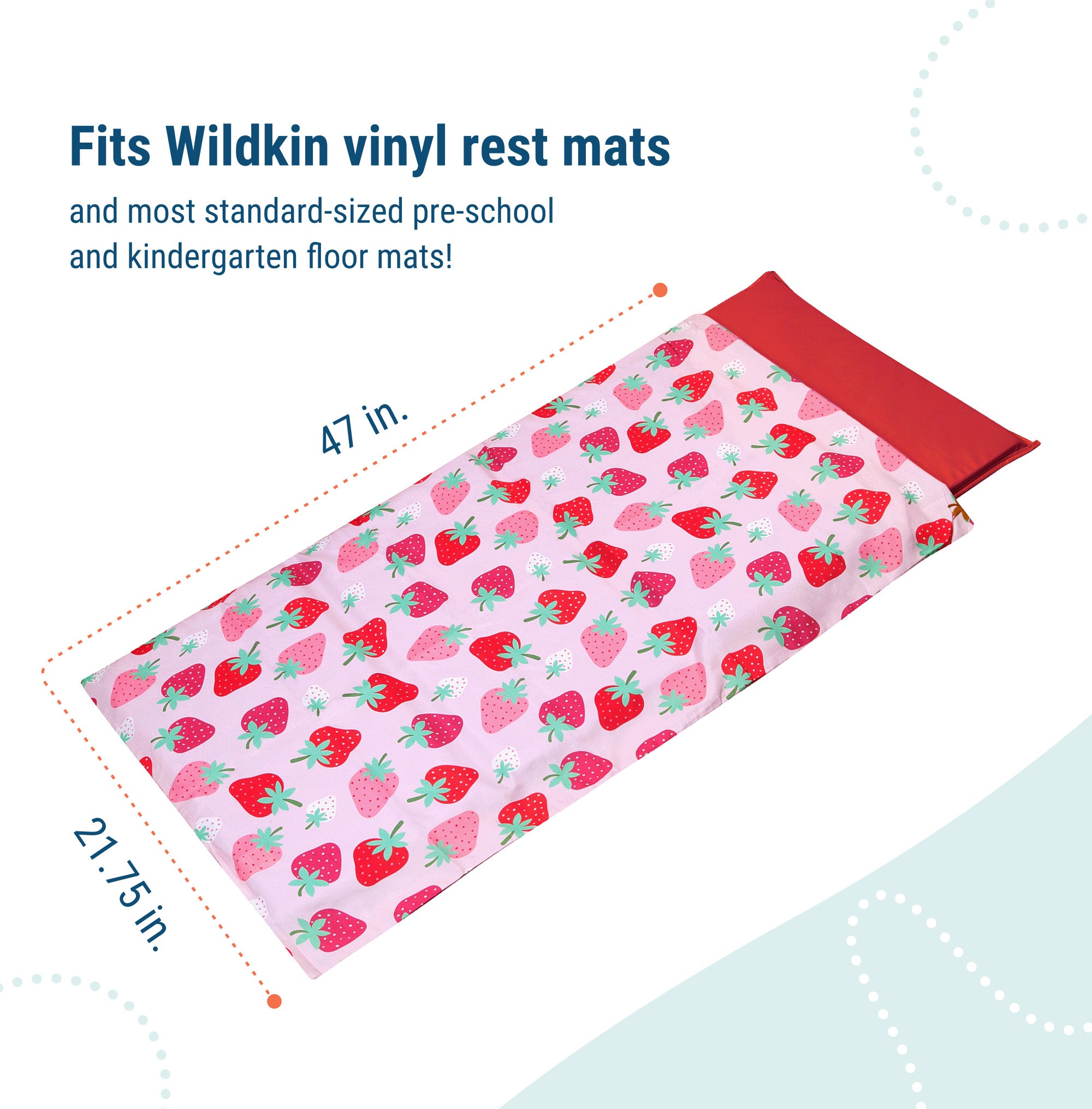 Strawberry Patch Microfiber Rest Mat Cover