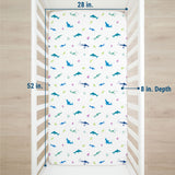 Shark Attack 100% Cotton Fitted Crib Sheet