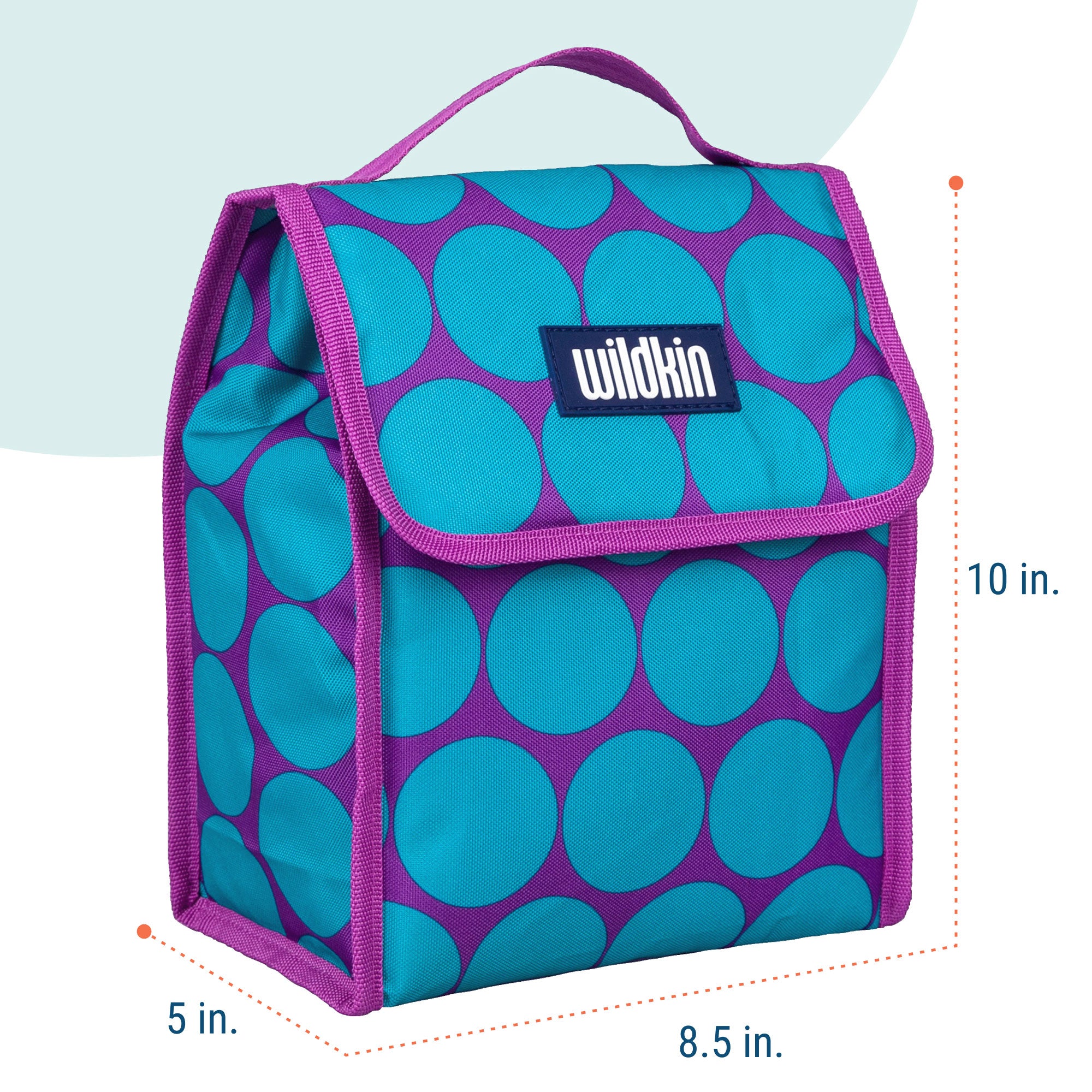 Big Dot Aqua Lunch Bag