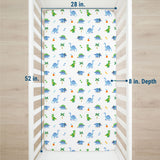 Dinosaur Land 100% Cotton Fitted Crib Sheet