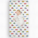 Trains, Planes & Trucks 100% Cotton Flannel Fitted Crib Sheet