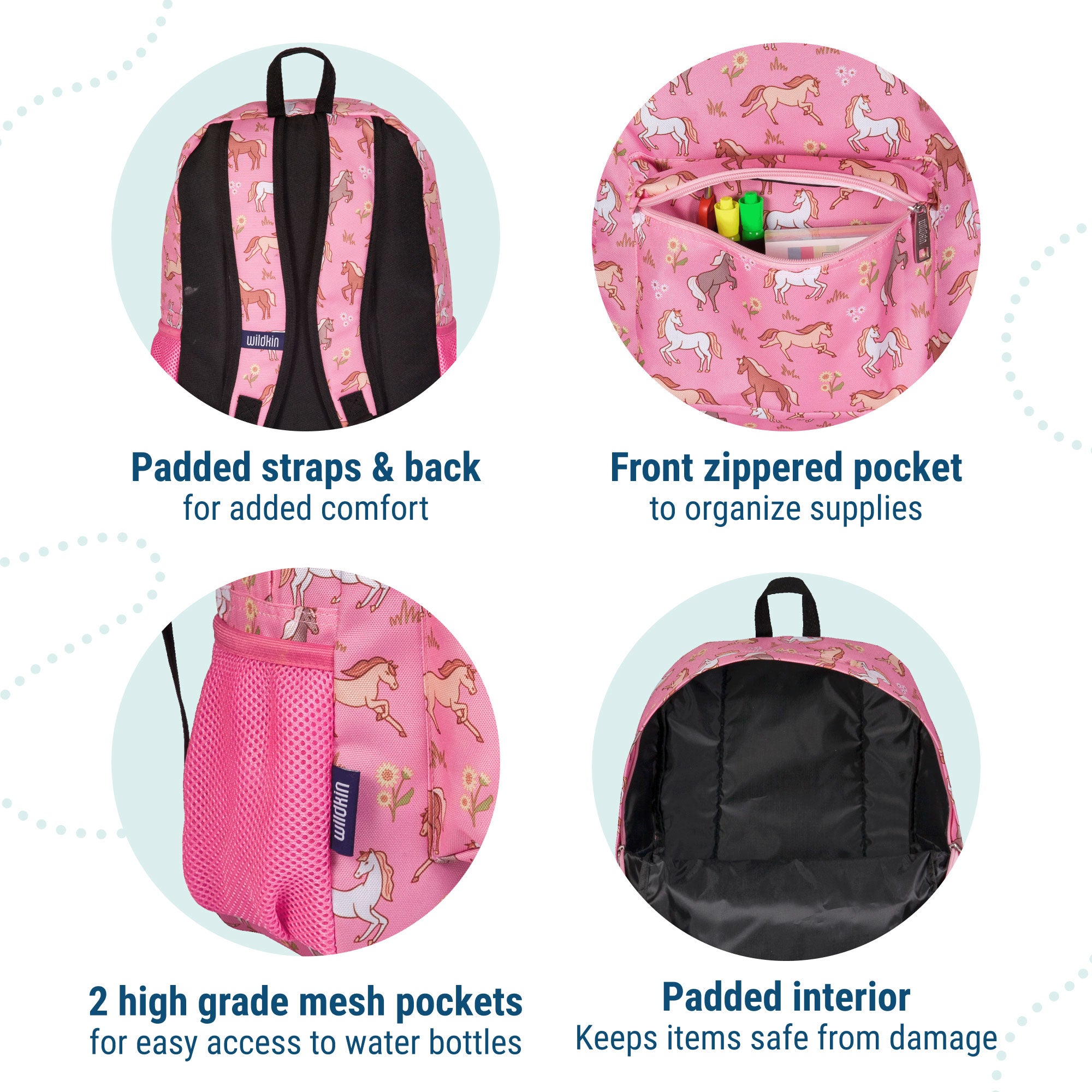 Wild Horses 16 Inch Backpack