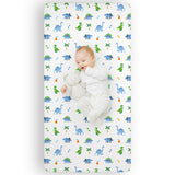 Dinosaur Land 100% Cotton Fitted Crib Sheet