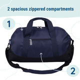 Rip-Stop Blue Overnighter Duffel Bag