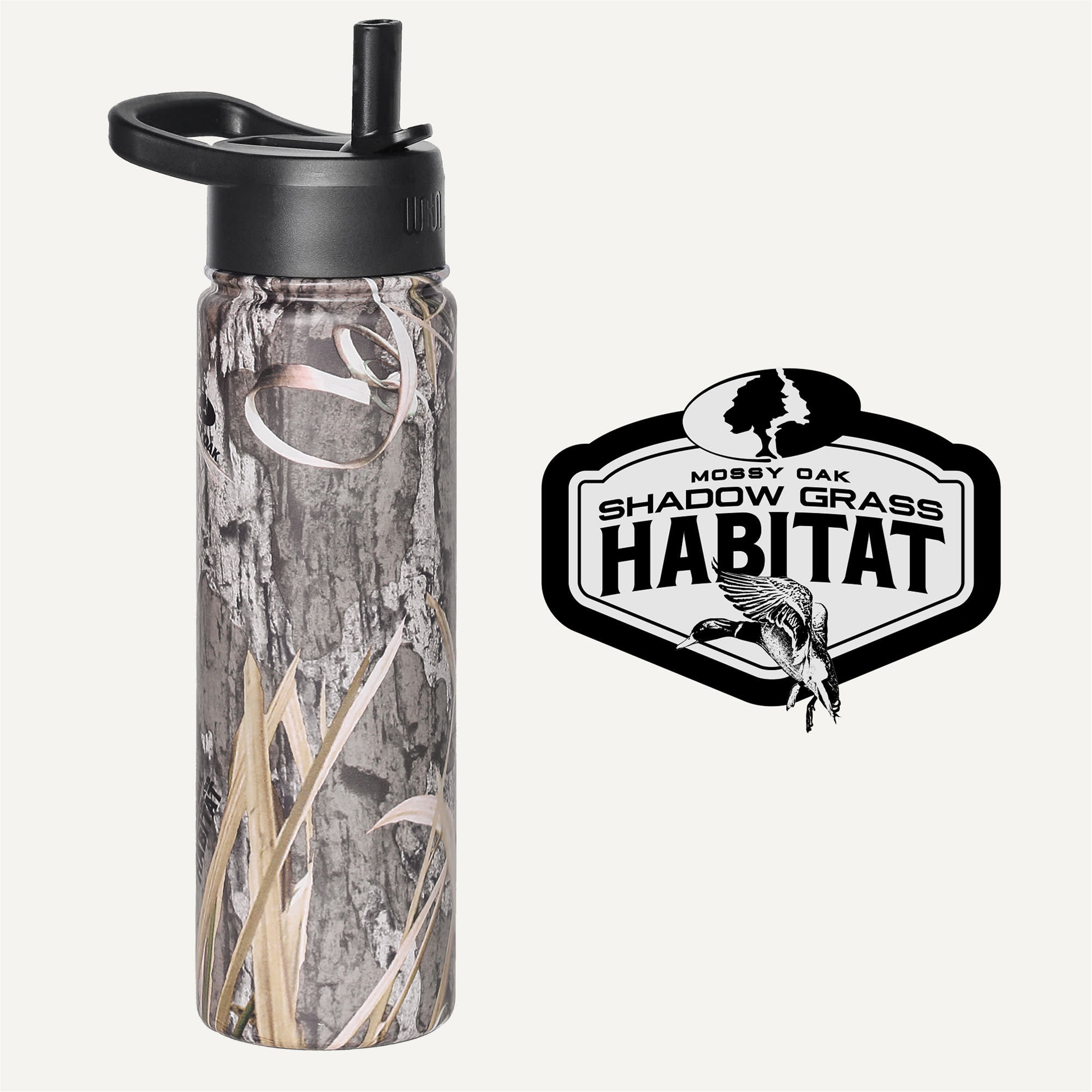 Mossy Oak Shadow Grass Habitat 22 oz Stainless Steel Water Bottle