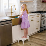 Slatted Step Stool - White