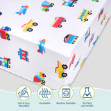 Trains, Planes & Trucks Microfiber Fitted Crib Sheet