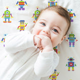 Robots Microfiber Fitted Crib Sheet
