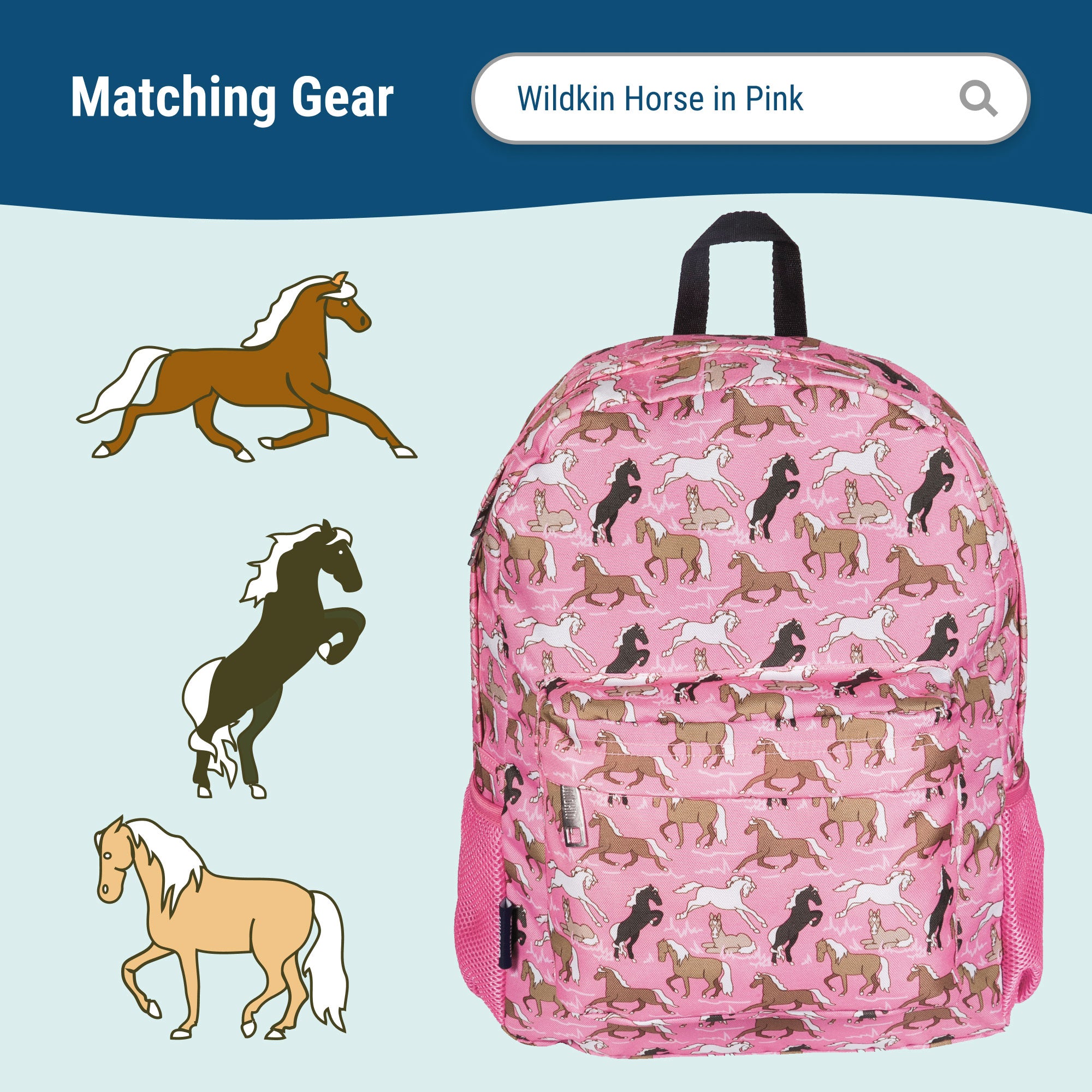 Horses in Pink Lunch Bag