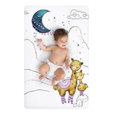 Fitted Mini Crib Sheet - Llama and Mama