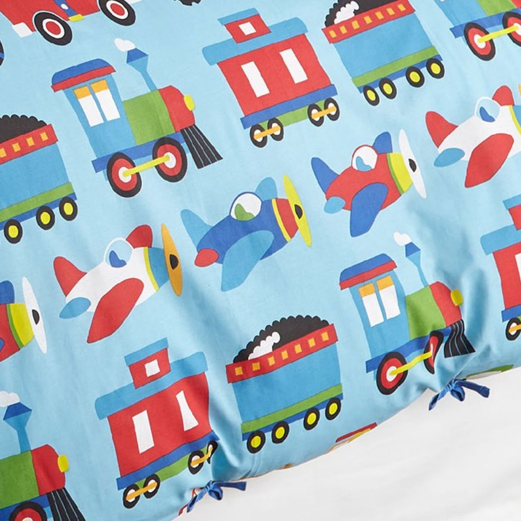 Trains, Planes & Trucks 100% Cotton Duvet Cover - Full