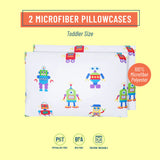 Robots Microfiber Pillowcases - Toddler (2 pk)