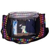 Rainbow Hearts Weekender Duffel Bag