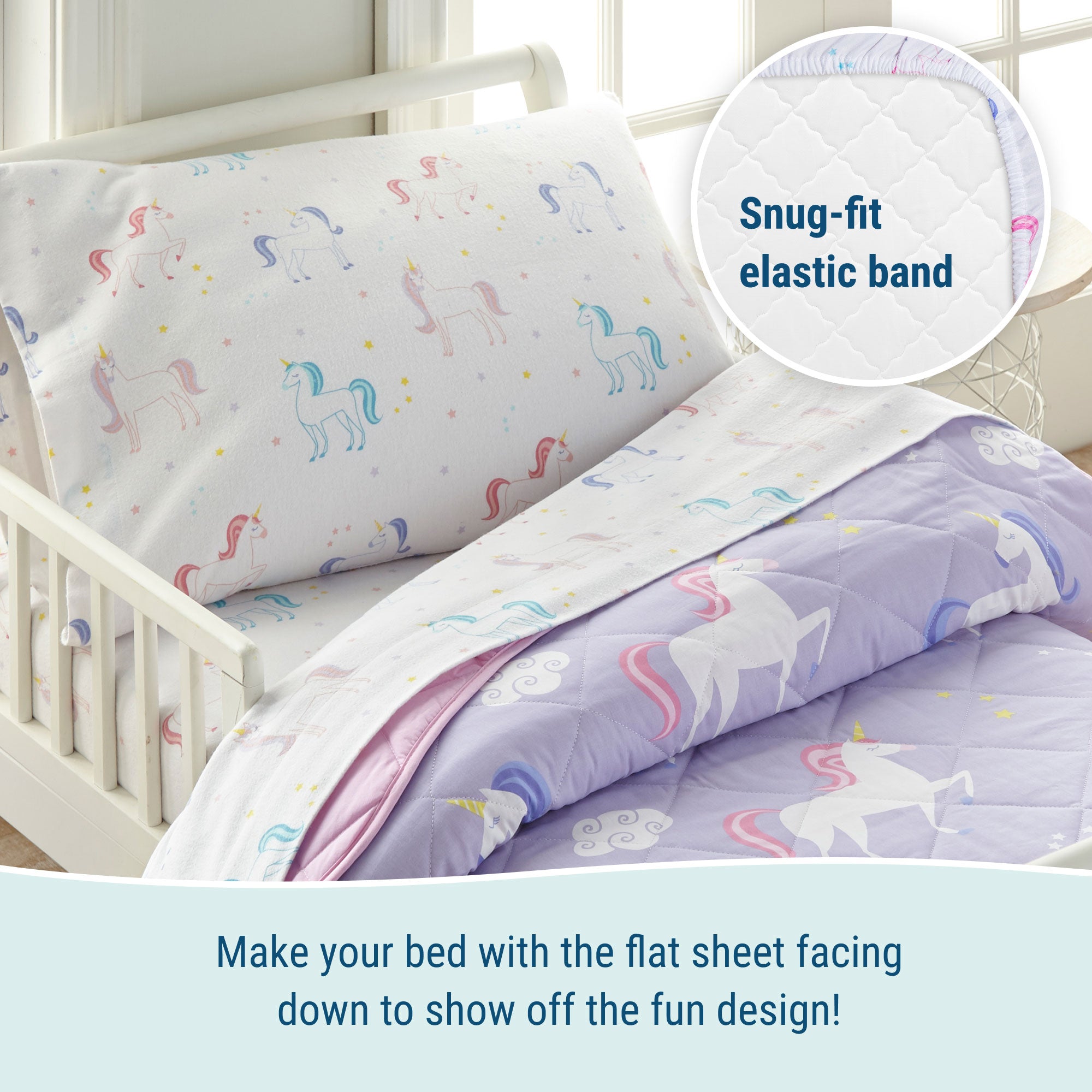 Unicorn 100% Cotton Percale Sheet Set