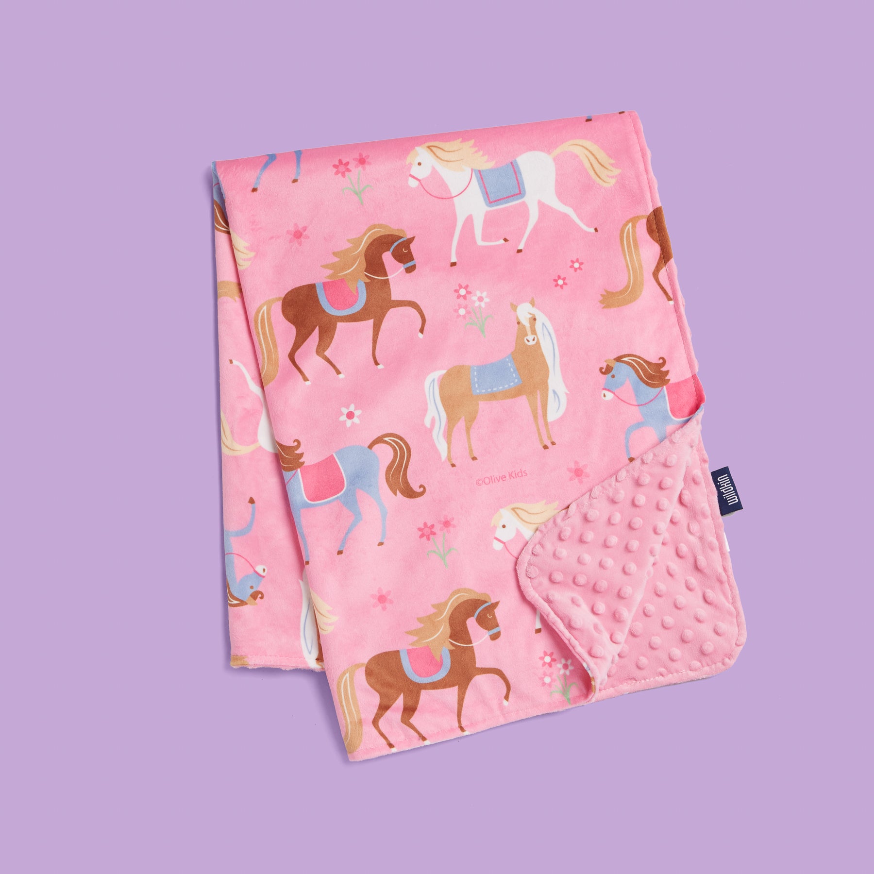 Horses Plush Baby Blanket