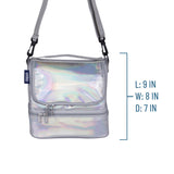 Holographic Two Compartment Lunch Bag