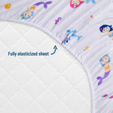 Mermaids Microfiber Fitted Crib Sheet