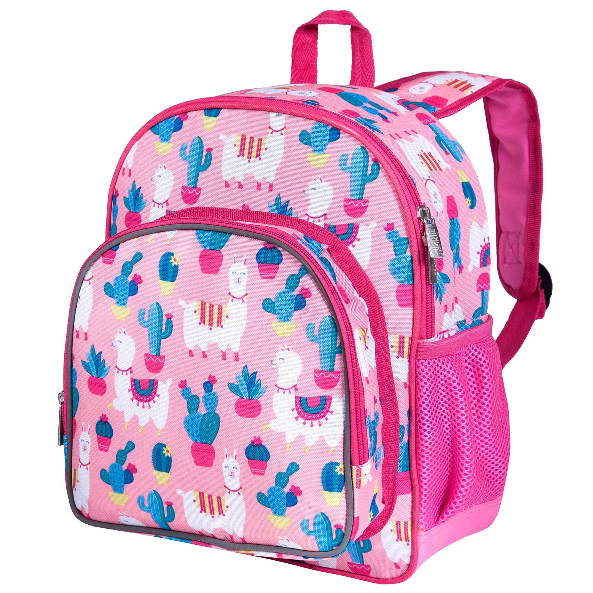 Llamas and Cactus Pink 12 Inch Backpack