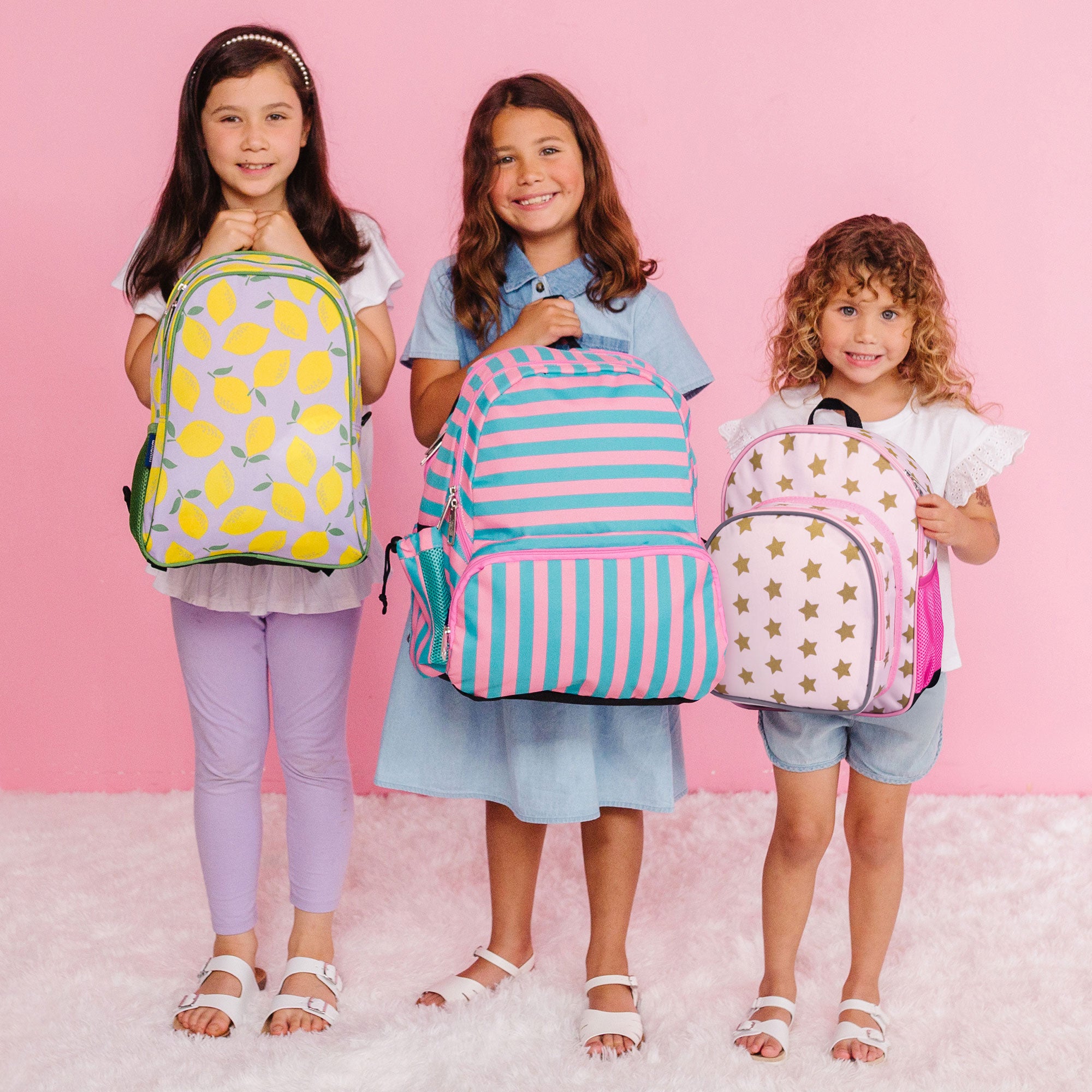 Pink and Gold Stars 12 Inch Backpack