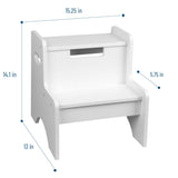 Two Step Stool - White