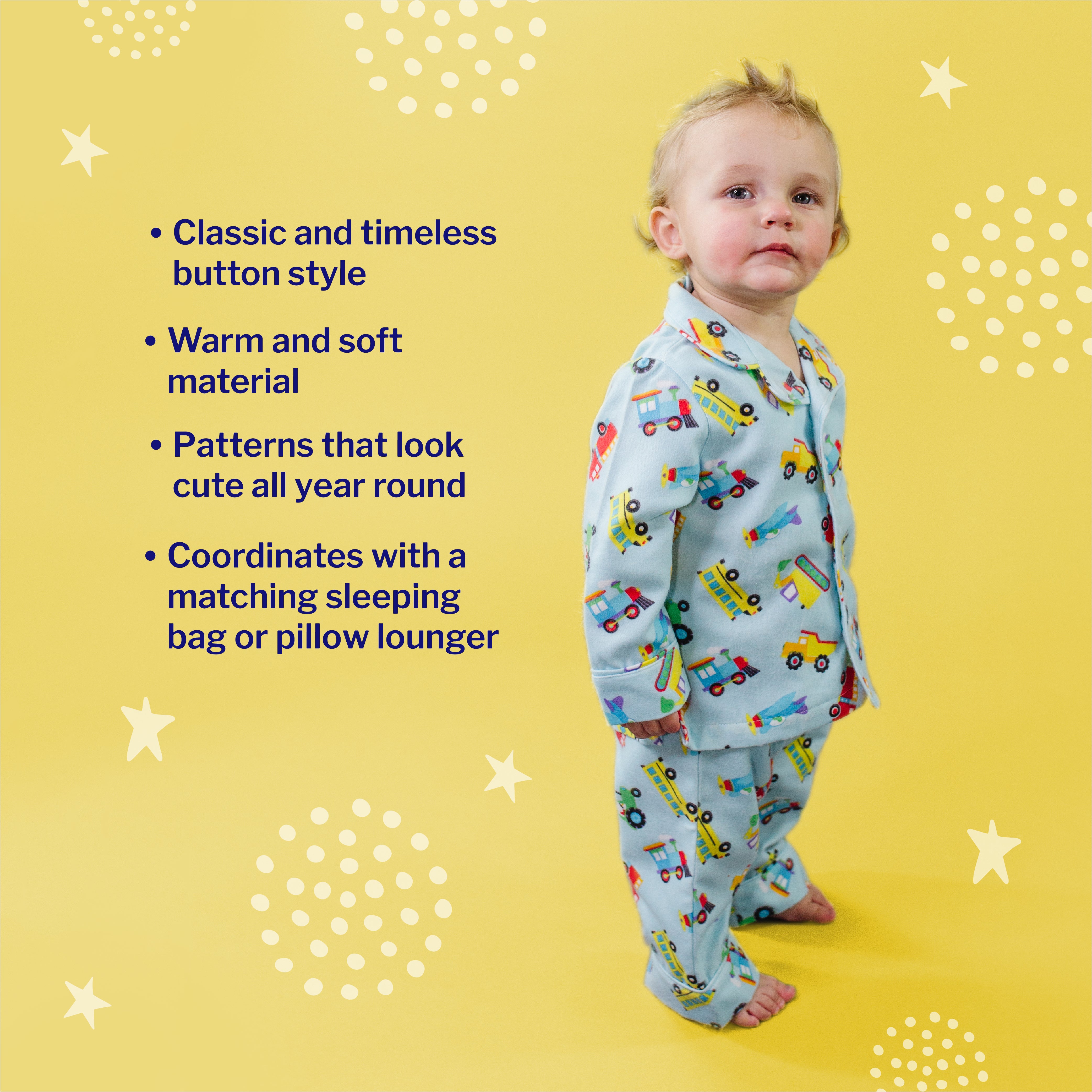 Trains, Planes & Trucks Flannel Pajamas, Size 8