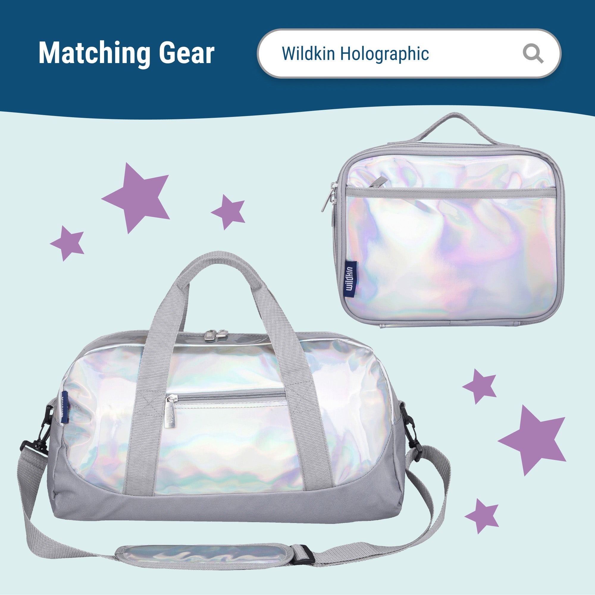 Holographic 17 inch Backpack