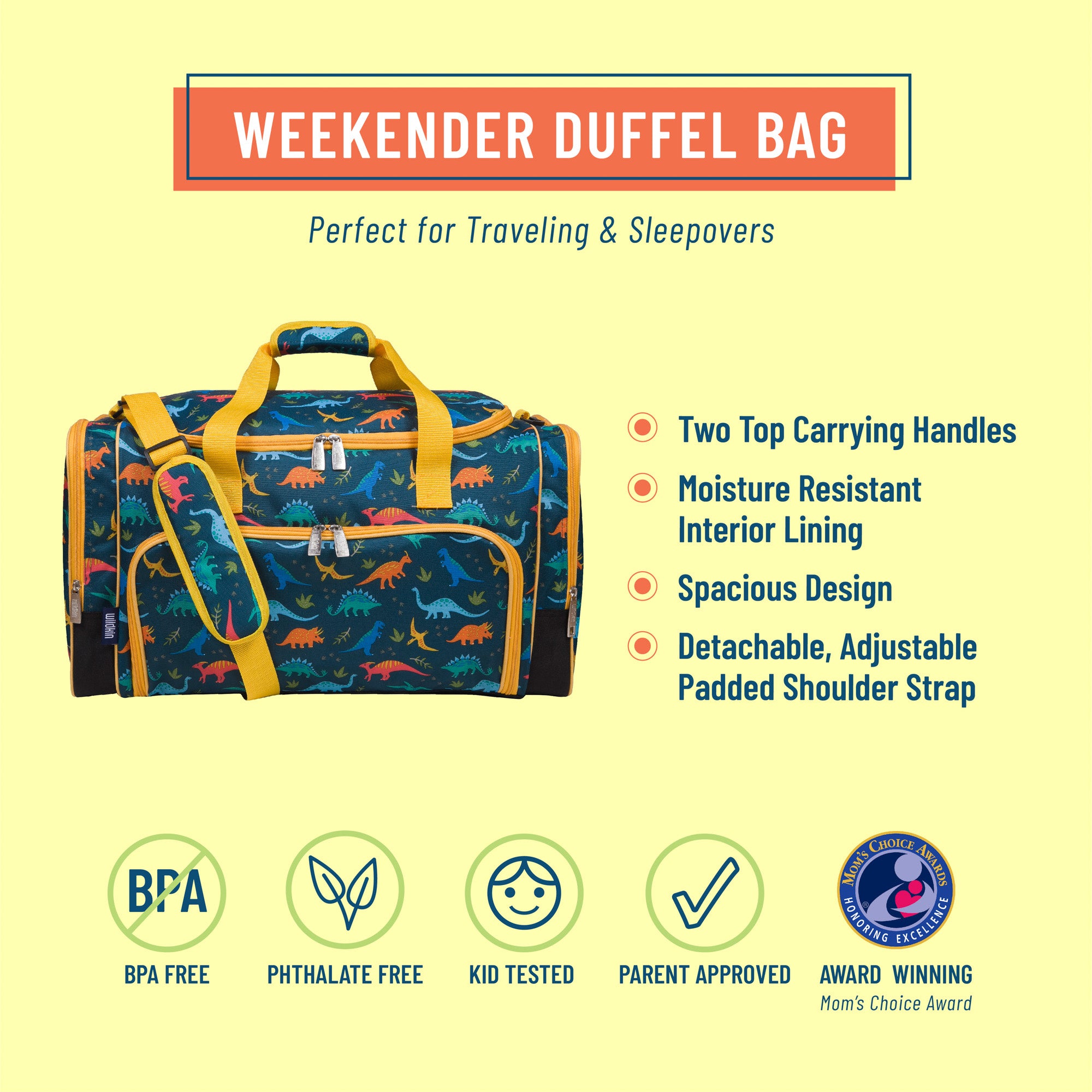 Jurassic Dinosaurs Weekender Duffel Bag