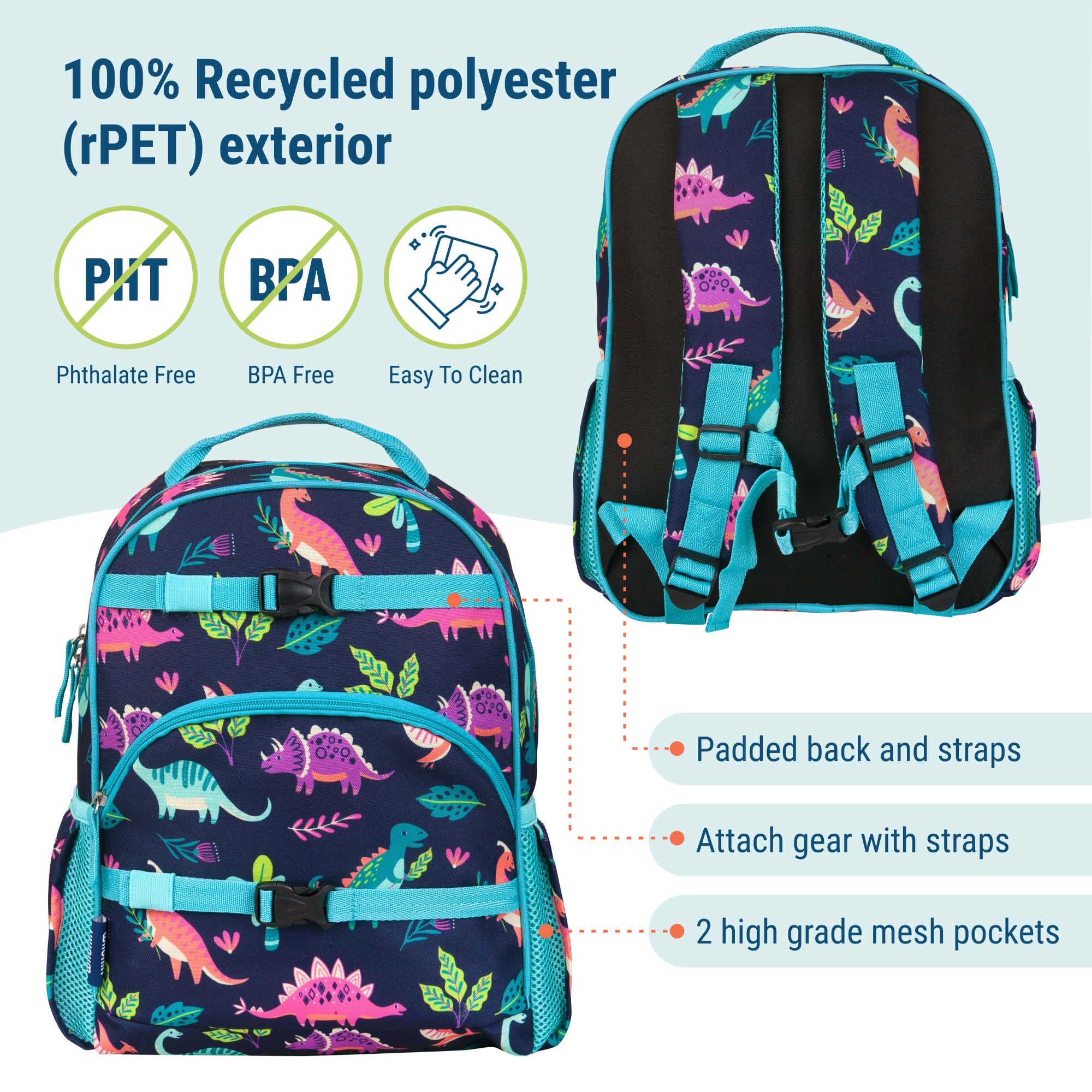 Darling Dinosaurs ECO rPET Next Gen Backpack - 15 Inch / 12L