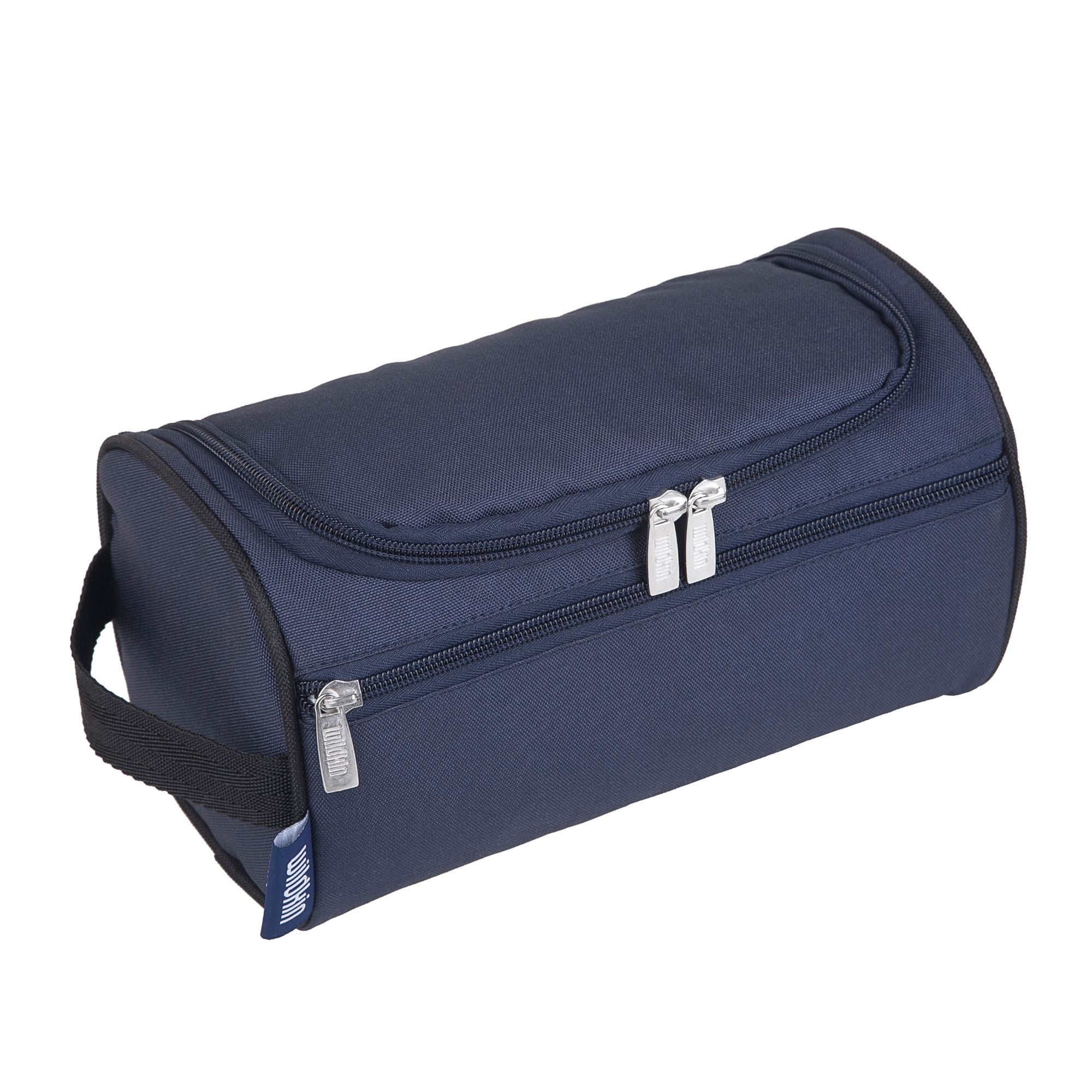 Mens Toiletry Bag with Zipper PU Leather Case Organizer Portable Travel  Dopp Kit | eBay