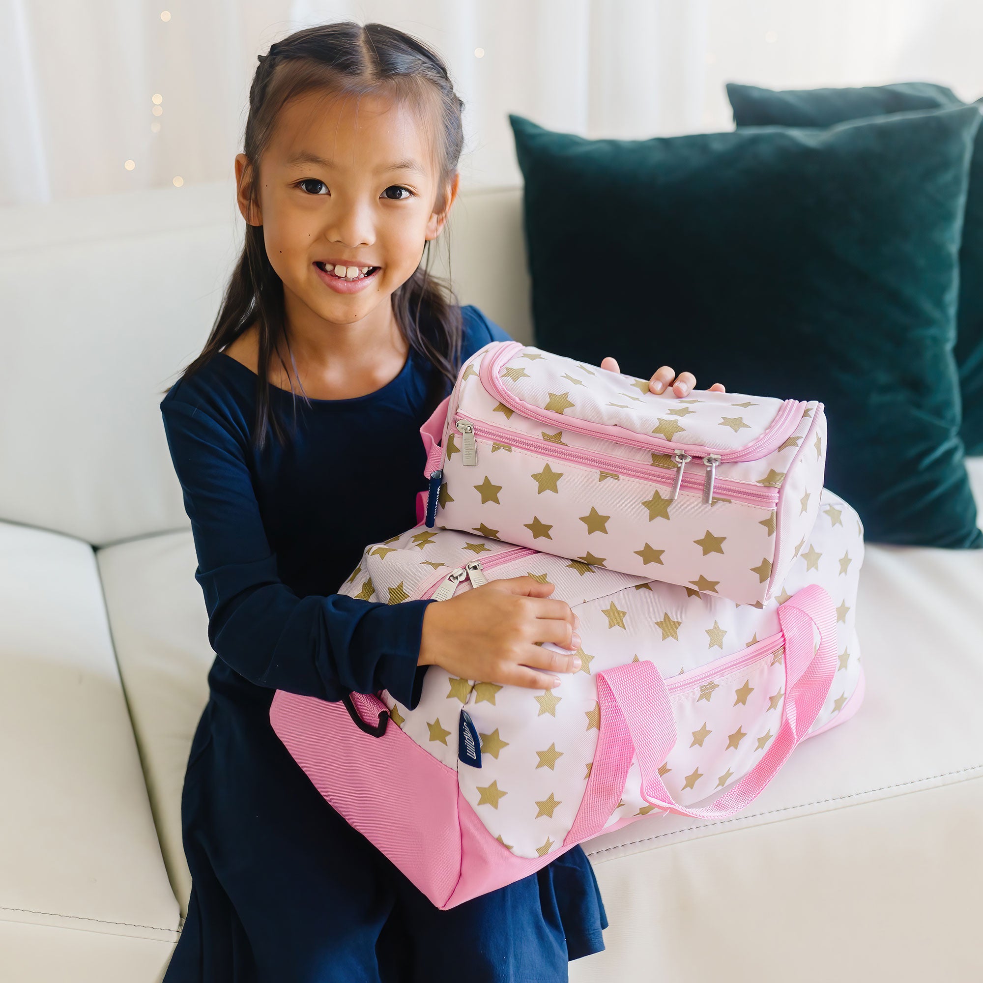 Pink and Gold Stars Toiletry Bag