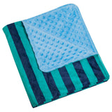Blue Stripes Plush Baby Blanket