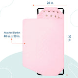 Pink and Gold Stars Modern Nap Mat