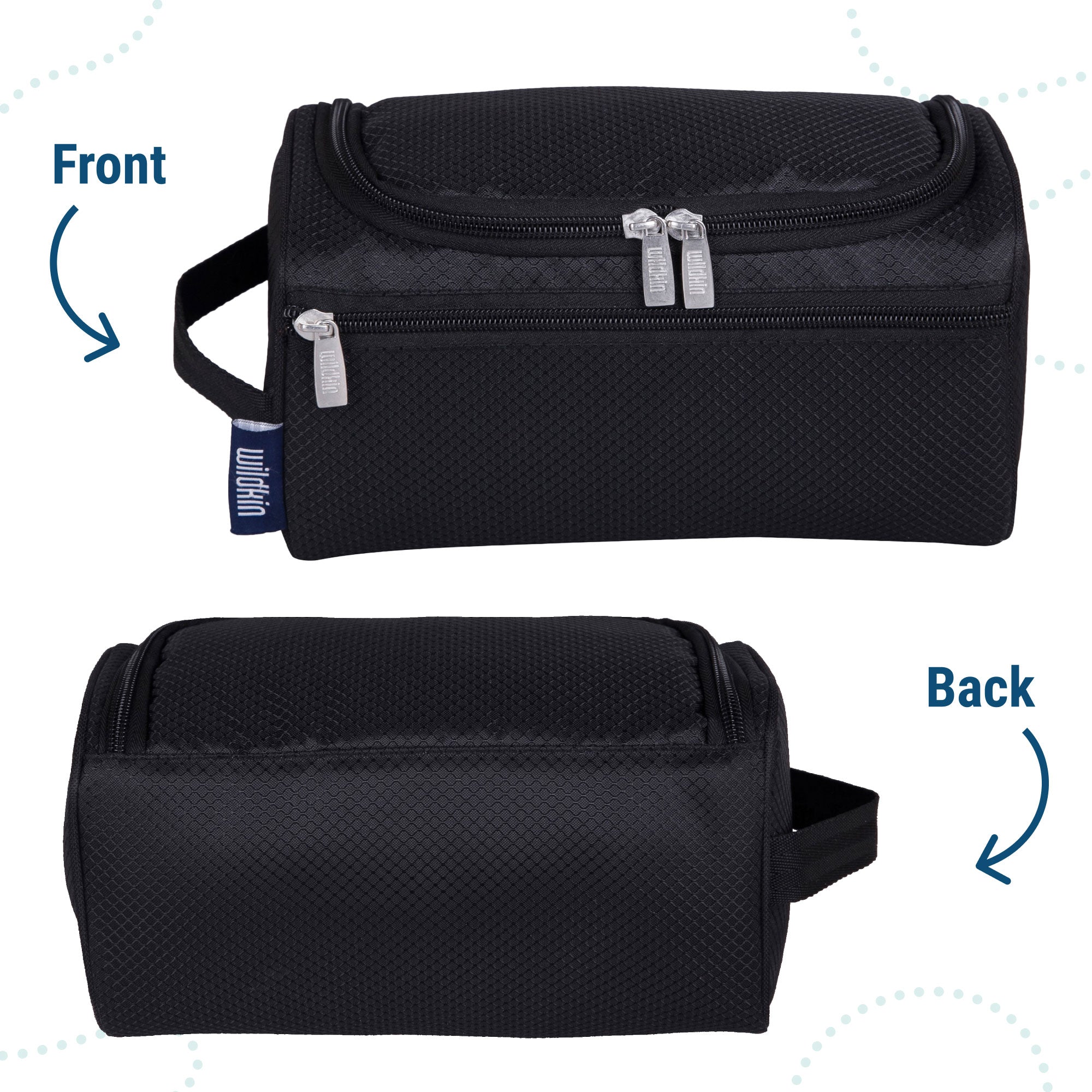 Rip-Stop Black Toiletry Bag