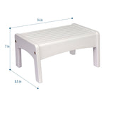 Slatted Step Stool - White