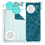 Extra Long Toddler Nap Mat - Galaxy Night Sky