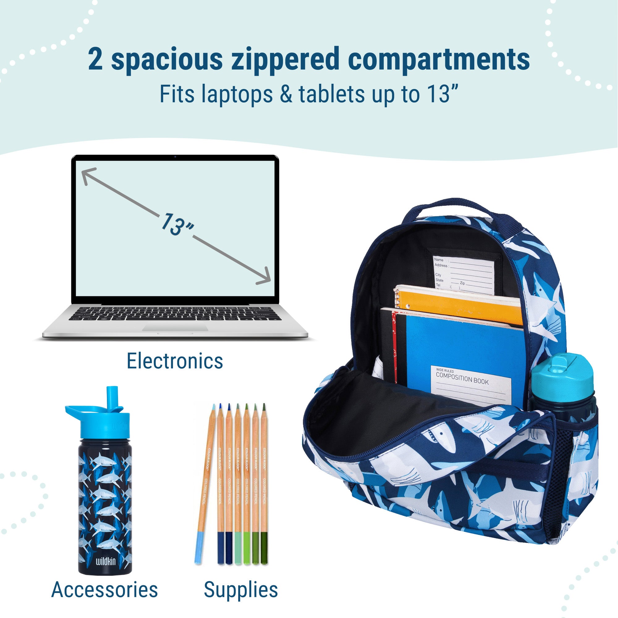 Sharks ECO rPET Next Gen Backpack - 15 Inch / 12L