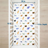 Wild Animals Microfiber Fitted Crib Sheet