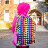 Rainbow Hearts 15 Inch Backpack